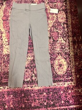 Elle Women’s Light Gray Textured Pull on Dress Pants